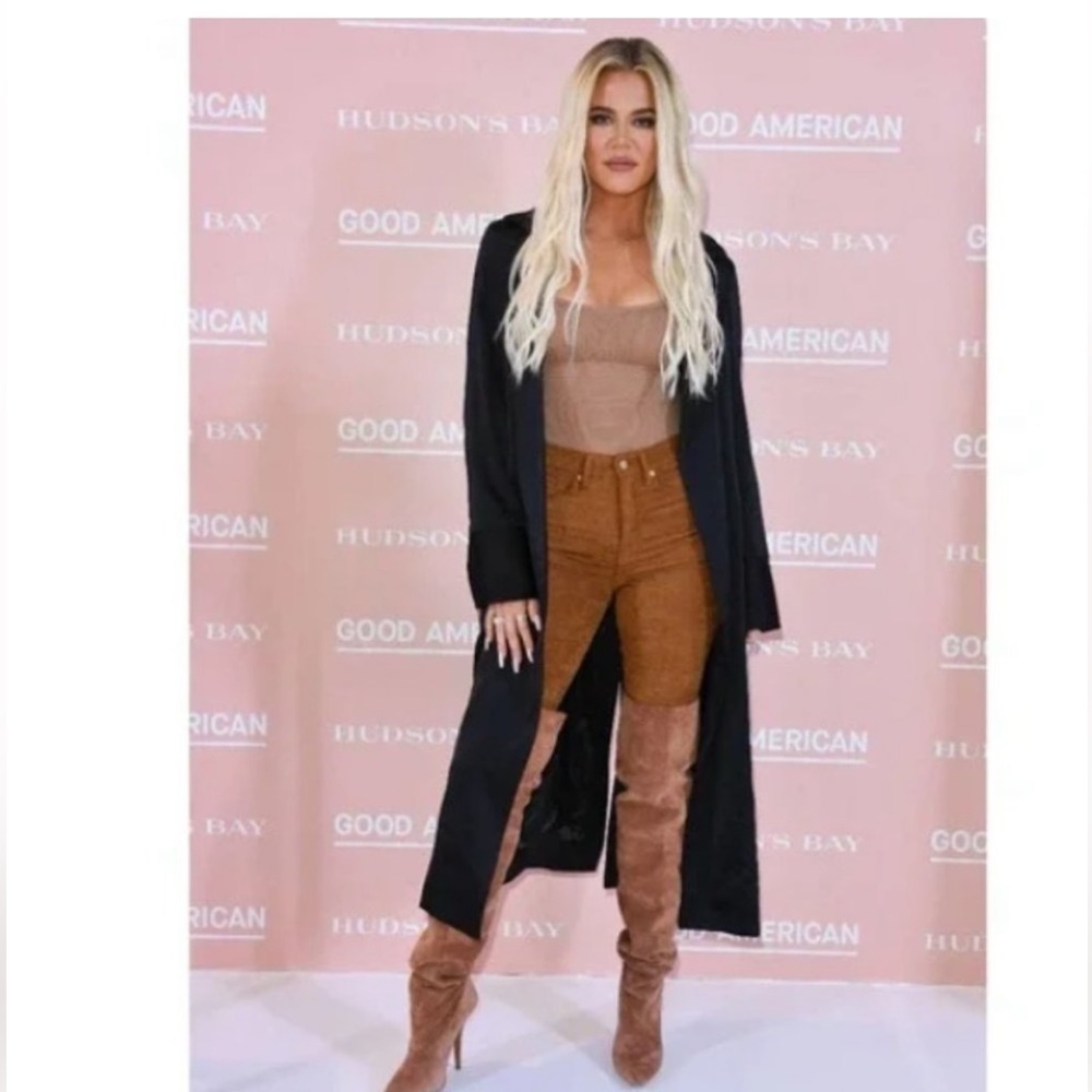 New! Good American Carla Over the Knee Boot Tobacco 7 🤎 NWOB - Picture 10 of 12